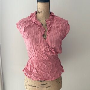 Pink Ruffled Women's Top
